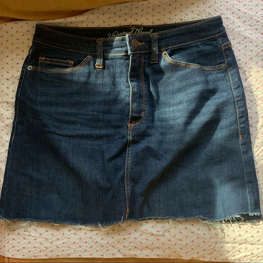 Dark denim skirt